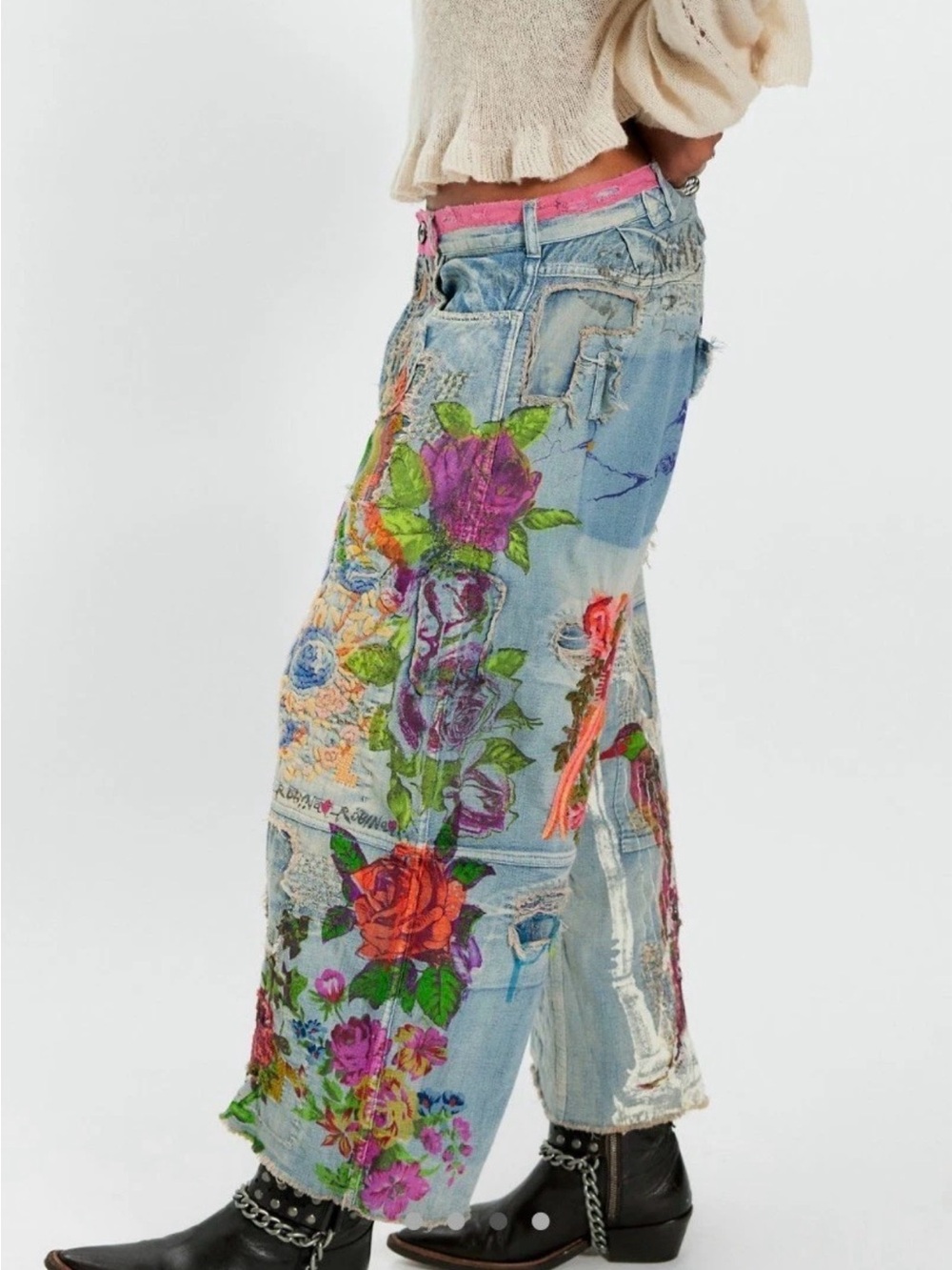 Magnolia Pearl Peonies Dani Blues Denims Pants 906 Washed Indigo - Picture 6 of 6
